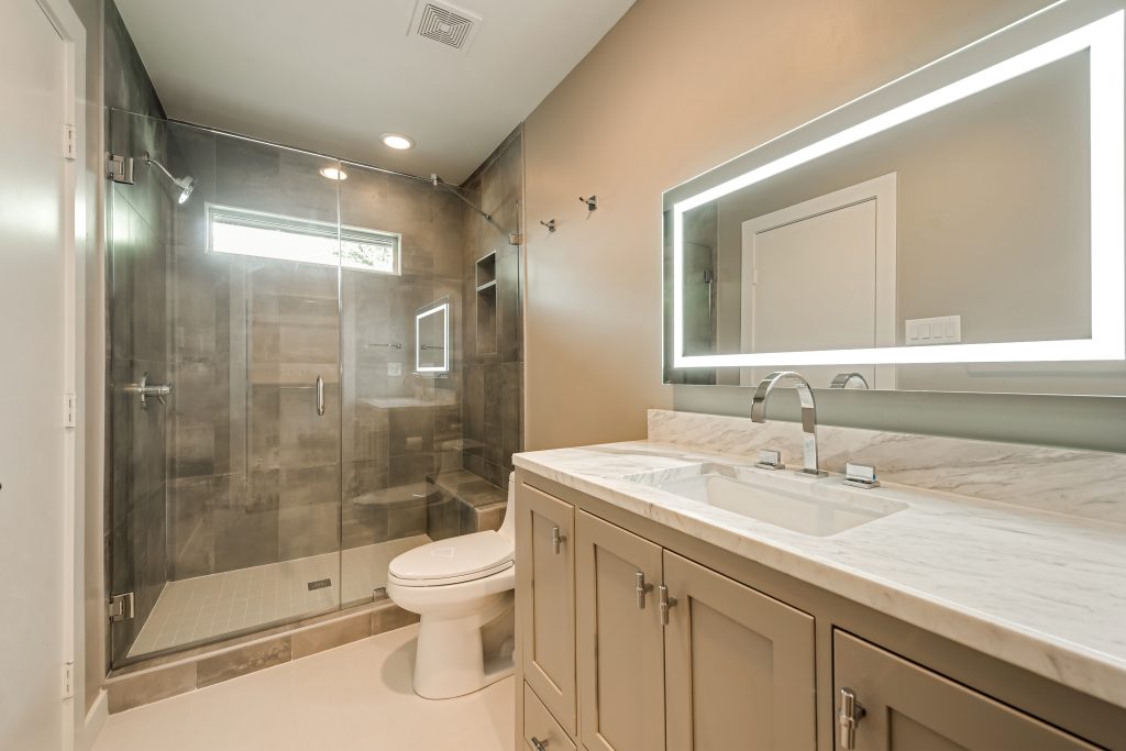 Elegant Dallas bathroom remodel by Homecorp