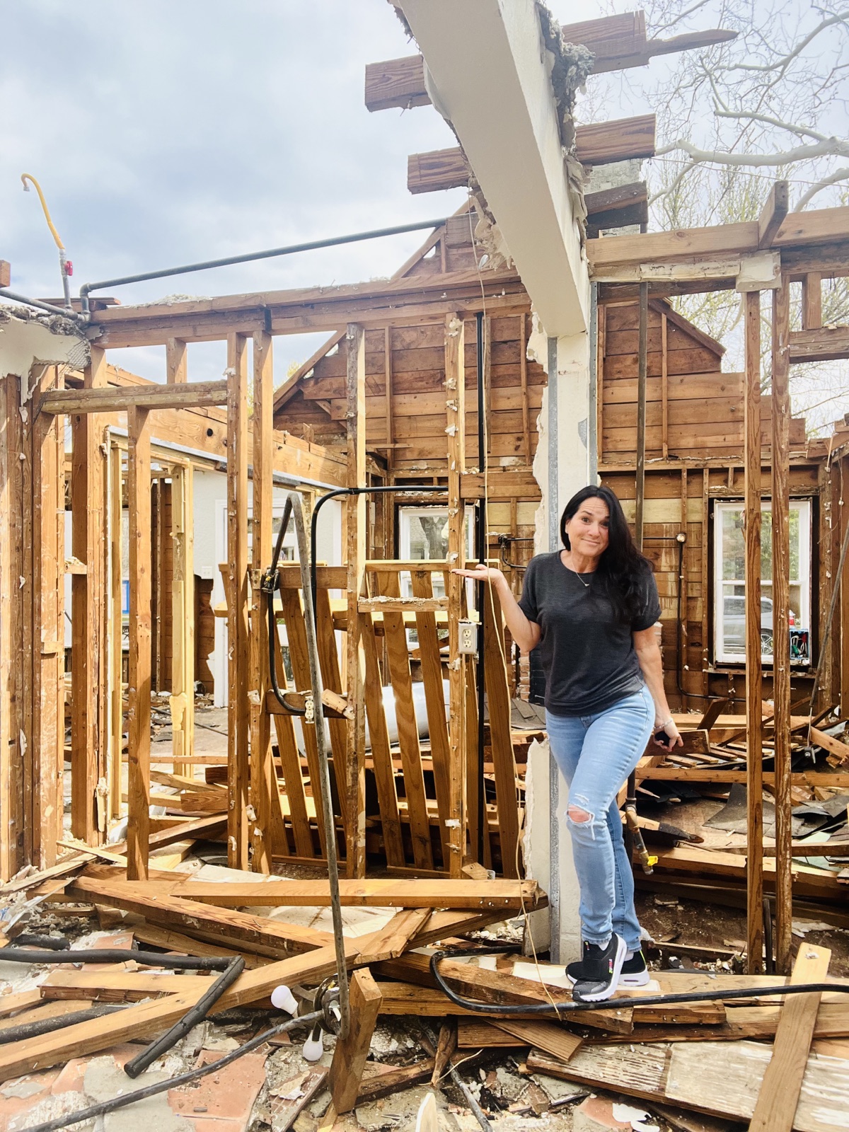 Sandy Tabacinic of Homecorp at a Dallas remodeling jobsite